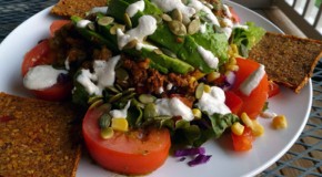 Recipe: Raw Taco Salad with Cilantro Lime Dressing