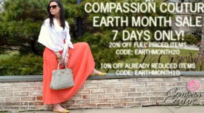 Compassion Couture’s Huge Earth Month Sale – 7 Days Only!
