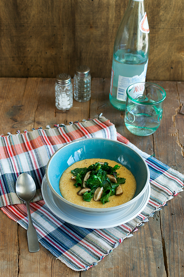 Robin Robertson's Grits and Greens with Smoky Mushrooms - Chic Vegan