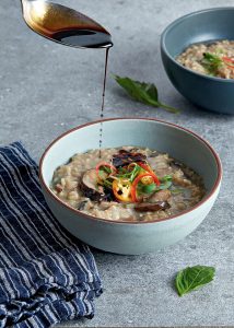 Shiitake Congee from Chickpea Cacciatore from The Vegan Slow Cooker